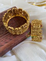 Antique Temple Openable Screw Bangles -Shiv Parivar-G5991