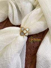 Precious Jadau Kundan Finger Ring-White Star Floral-J1532