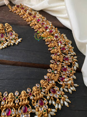 Premium Temple Lakshmi Guttapusalu Haram-G2549