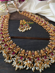 Premium Temple Lakshmi Guttapusalu Haram-G2549