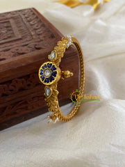 Precious Kundan Jadau Kada Bangle-Blue White-J703