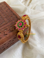Precious Kundan Jadau Kada Bangle-Red Green-J702