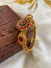 Precious Kundan Jadau Kada Bangle-Red Green-J702