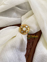 Precious Jadau Kundan Finger Ring-White Chakra-J1544