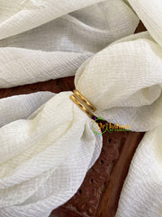 Precious Jadau Kundan Finger Ring-White Chakra-J1544