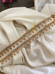 Elegant Gold Look Alike Thin Anklets-V Chain-Yellow-G3906
