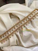 Elegant Gold Look Alike Thin Anklets-V Chain-Red Green-G3905