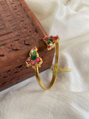 Bird Precious Kundan Jadau Kada Bangle-Red Green-J697