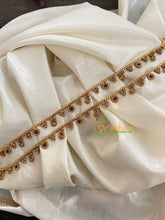 Elegant Gold Look Alike Thin Anklets-Dot Flower Leaf-Red White-G3931