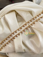 Elegant Gold Look Alike Thin Anklets-Dotted 2-White-G3929