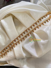 Elegant Gold Look Alike Thin Anklets-Dots Circle-Red Green White-G3940