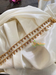 Elegant Gold Look Alike Thin Anklets-Dot Circle-Red White-G3939