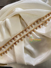 Elegant Gold Look Alike Thin Anklets-Dots 3-Red White-G3943