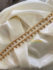 Elegant Gold Look Alike Thin Anklets-Dotted-Yellow-G3924