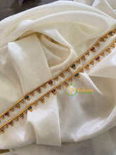 Elegant Gold Look Alike Thin Anklets-Dots Flowers-Red Green-G3908