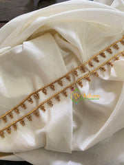 Elegant Gold Look Alike Thin Anklets-Bindi-White-G3917