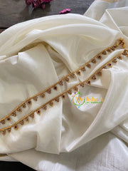 Elegant Gold Look Alike Thin Anklets-Dots Bindi-Red White-G3918