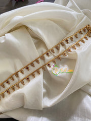 Elegant Gold Look Alike Thin Anklets-Bindi-Red Green-G3916