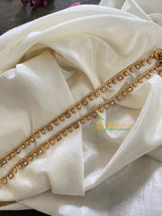 Elegant Gold Look Alike Thin Anklets-Square-White-G3902