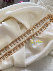 Elegant Gold Look Alike Thin Anklets-Thilak-White-G3897