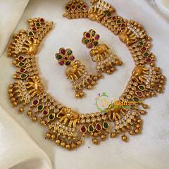 Premium AD Stone Choker Short Neckpiece -G3321