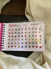 Color Bindi Book-Border Gold Stone Bindi-Navya Suhag Short-BB020