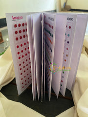 Sticker Bindi Book- Color Bindi with Zari- Glitter Bindi-Ananya Long-BB021
