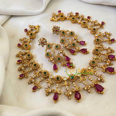 Premium AD Stone Choker Short Neckpiece-G6526