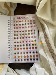 Color Bindi Book-Border Gold Stone Bindi-Navya Long-BB023