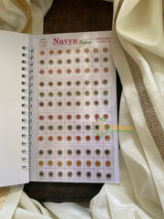 Color Bindi Book-Border Gold Stone Bindi-Navya Long-BB023