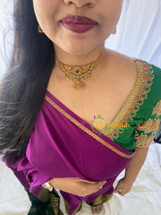 AD Stone Centre Green Stone High Neck Choker -G5993