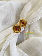 Premium AD Stone Toe Rings -Red-G10027