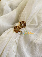 Premium AD Stone Toe Rings -Double Rose-White-G10021