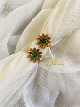 Premium AD Stone Toe Rings -Green-G10089