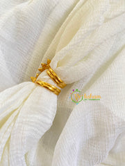 Premium AD Stone Toe Rings -Red-G10032