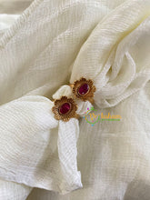 Premium AD Stone Toe Rings -Red-G10036