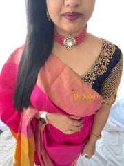 Pink Bead Victorian Diamond Choker-VV033