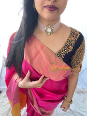 Baby Pink Bead Victorian Diamond Choker-VV034