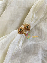 Premium AD Stone Toe Rings -Green-G10093