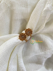 Premium AD Stone Toe Rings -White-G10016