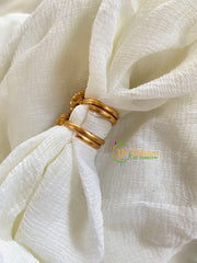 Premium AD Stone Toe Rings -Red-G10048