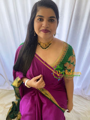 Premium Lakshmi High Neck Choker -Green Bead Pearl-G5978