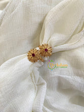 Premium AD Stone Toe Rings -Red-G10048