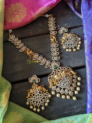 American Diamond Peacock Neckpiece-G515