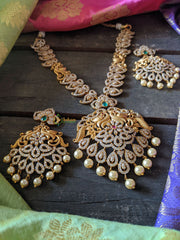 American Diamond Peacock Neckpiece-G515