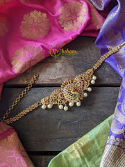 Peacock High Neck Choker-G498