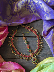 Traditional Kemp Tikka Double Side with golden embellishments-G358