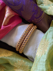 3D White AD Bangles - 2 bangles (A pair)-G180
