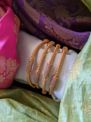 White Bar shaped AD bangles - 4 bangles-G177