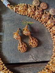 Lakshmi Peacock Coin Neckpiece with earrings-G314